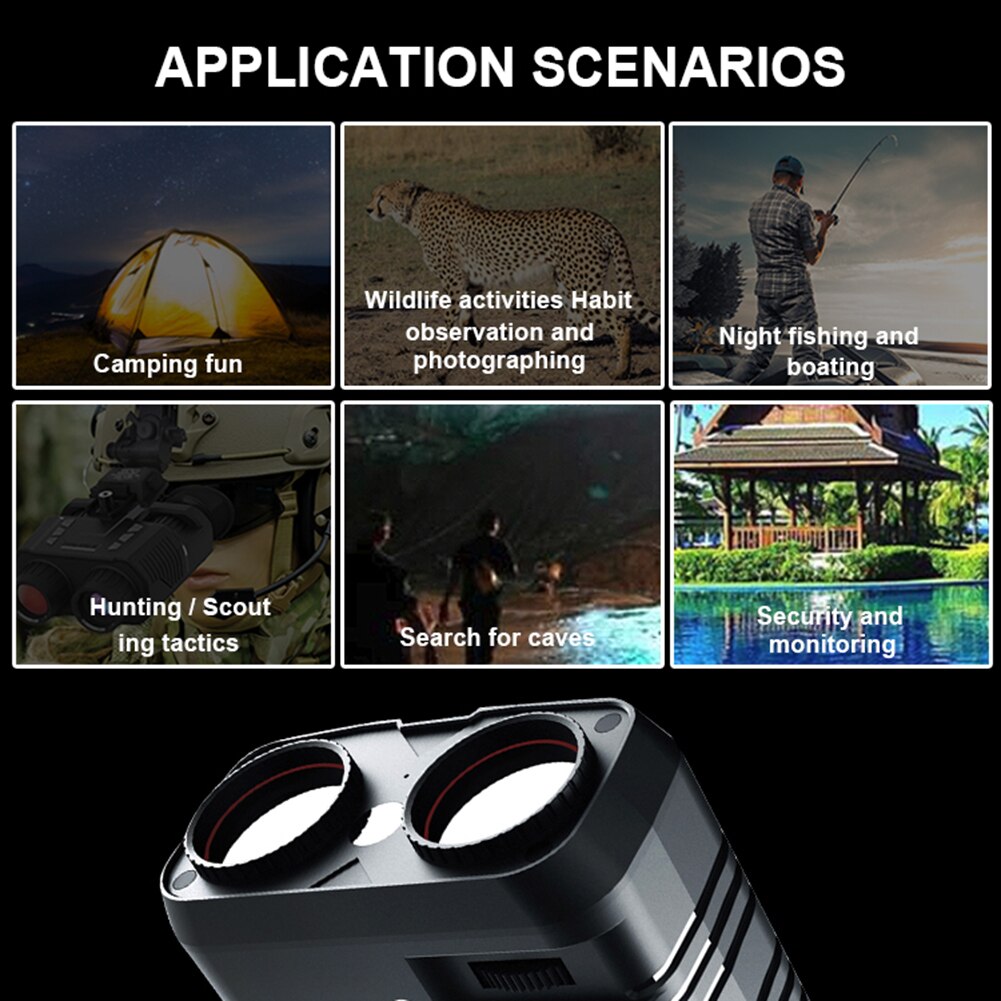 Jumelles à vision nocturne et infrarouge numérique - ultra légère - 1080 pixels