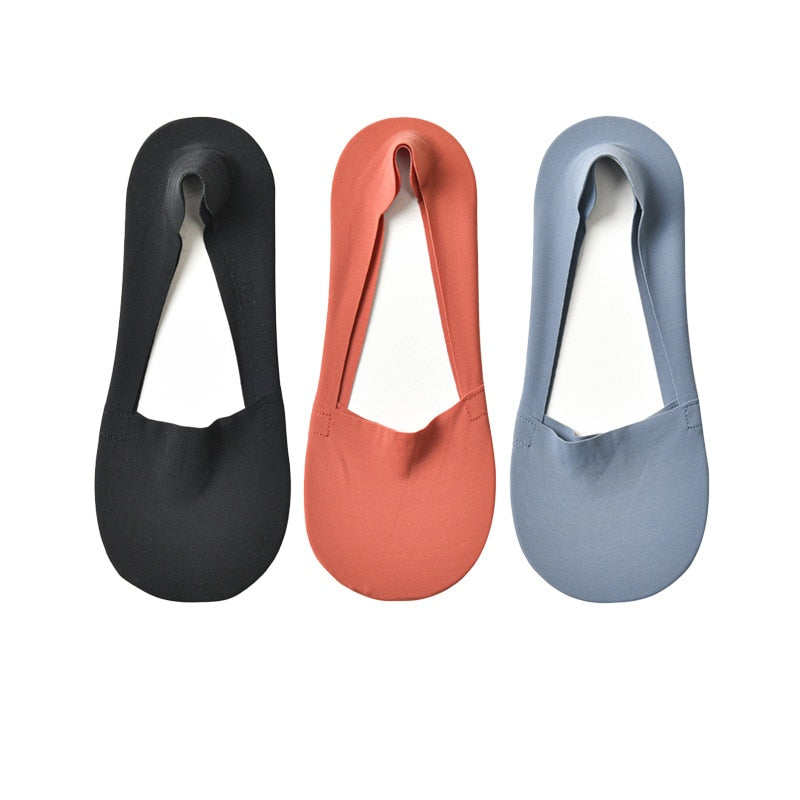 3x Calcetines antideslizantes de seda helada
