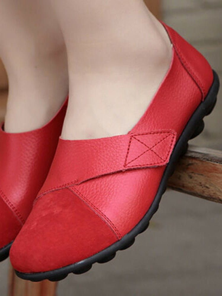 Mocassins orthopédiques en cuir pour femme