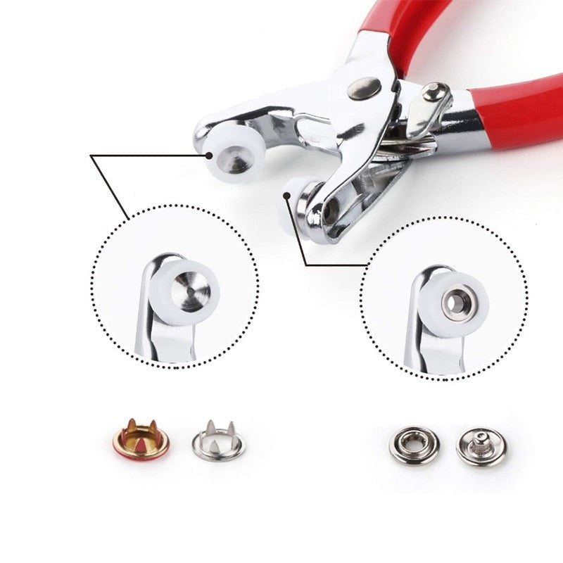 Pince à bouton pression - Set de 200 pièces