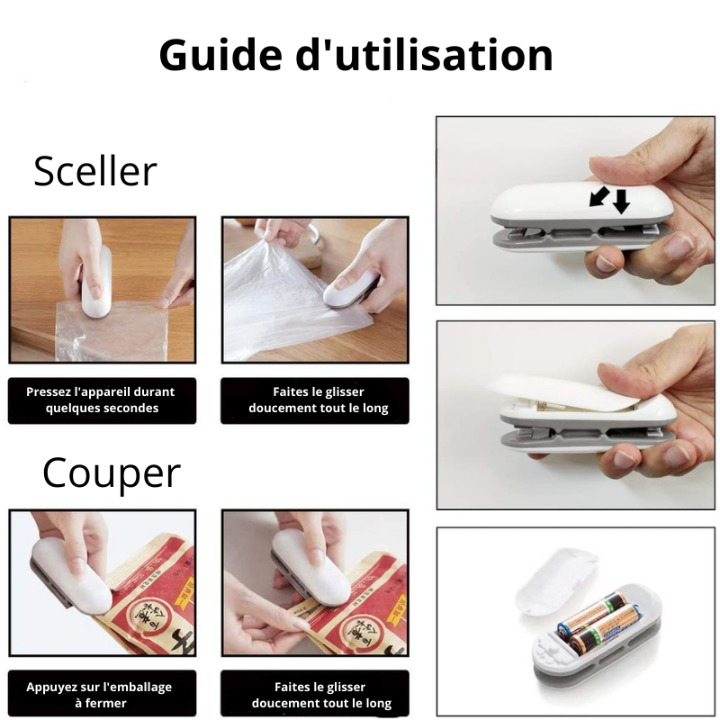 Mini appareil à sceller portable 2 en 1