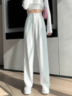 Pantalon décontracté ample taille haute