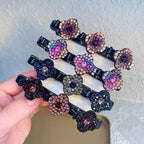 Barrette à trois fleurs pinces