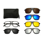 Lunettes de soleil polarisées magnétiques 6 en 1