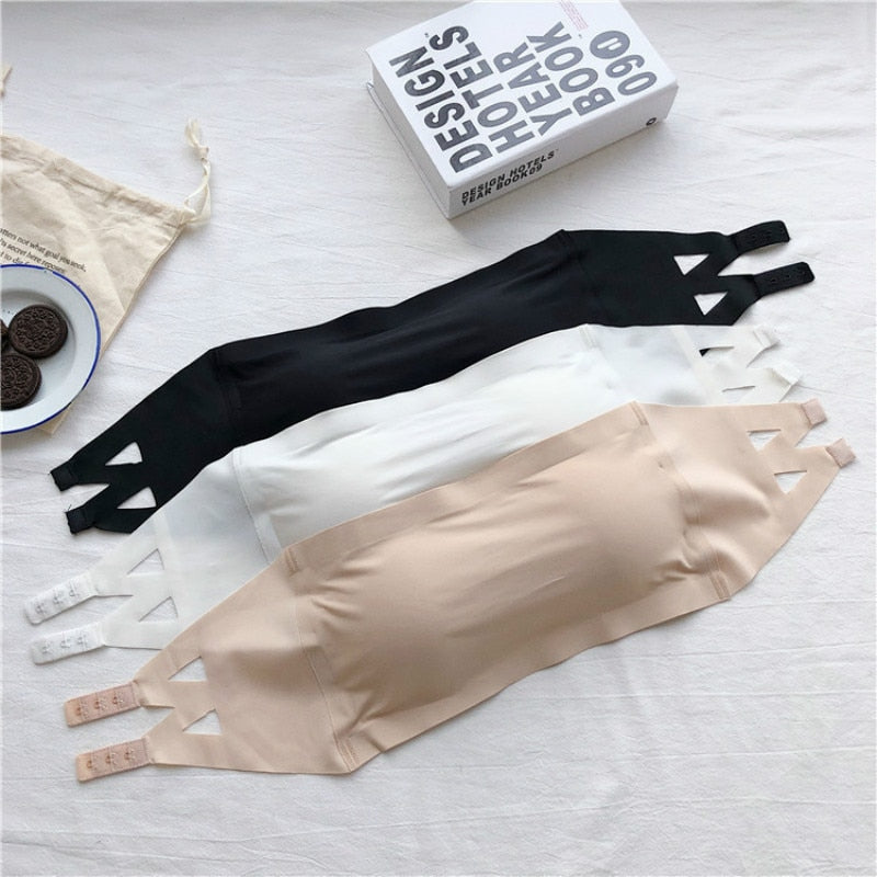 3x Soutien-gorge bandeau invisible