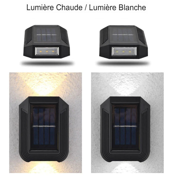 Lot de 4 Appliques Murales Solaires Imperméables