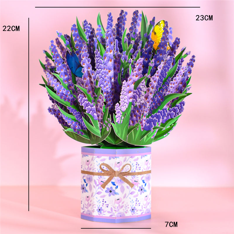 Pop Up Flower: Ramo de flores 3D - tarjeta de felicitación