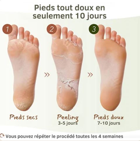 6 paires masques exfoliants pour pieds