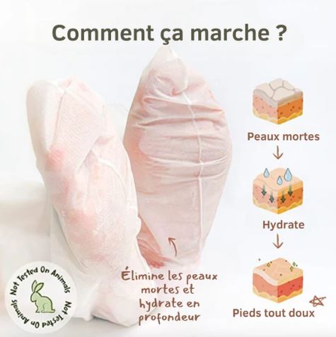 6 paires masques exfoliants pour pieds