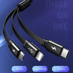 Câble de données rétractable 3 en 1